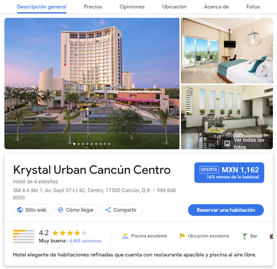 informacion detallada google hotel ads